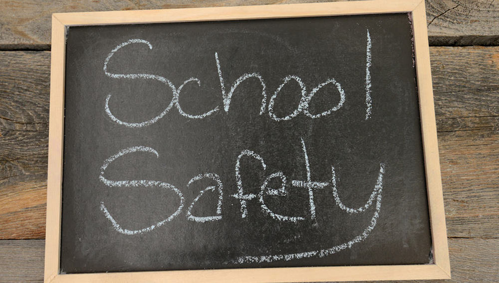 School Safety written on Chalkboard