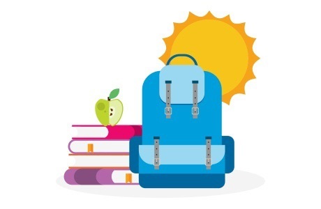 Summer learning backpack and books image