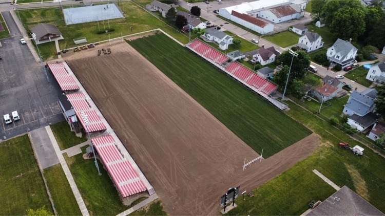Aerial view Memorial Stadium turf project (alt view) 