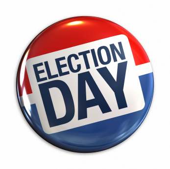 Election Day "Button" Graphic